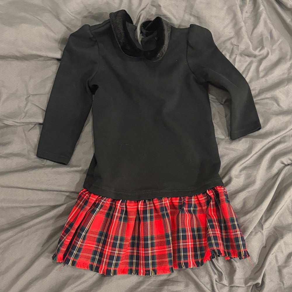 Polo by Ralph Lauren girls dress black and plaid